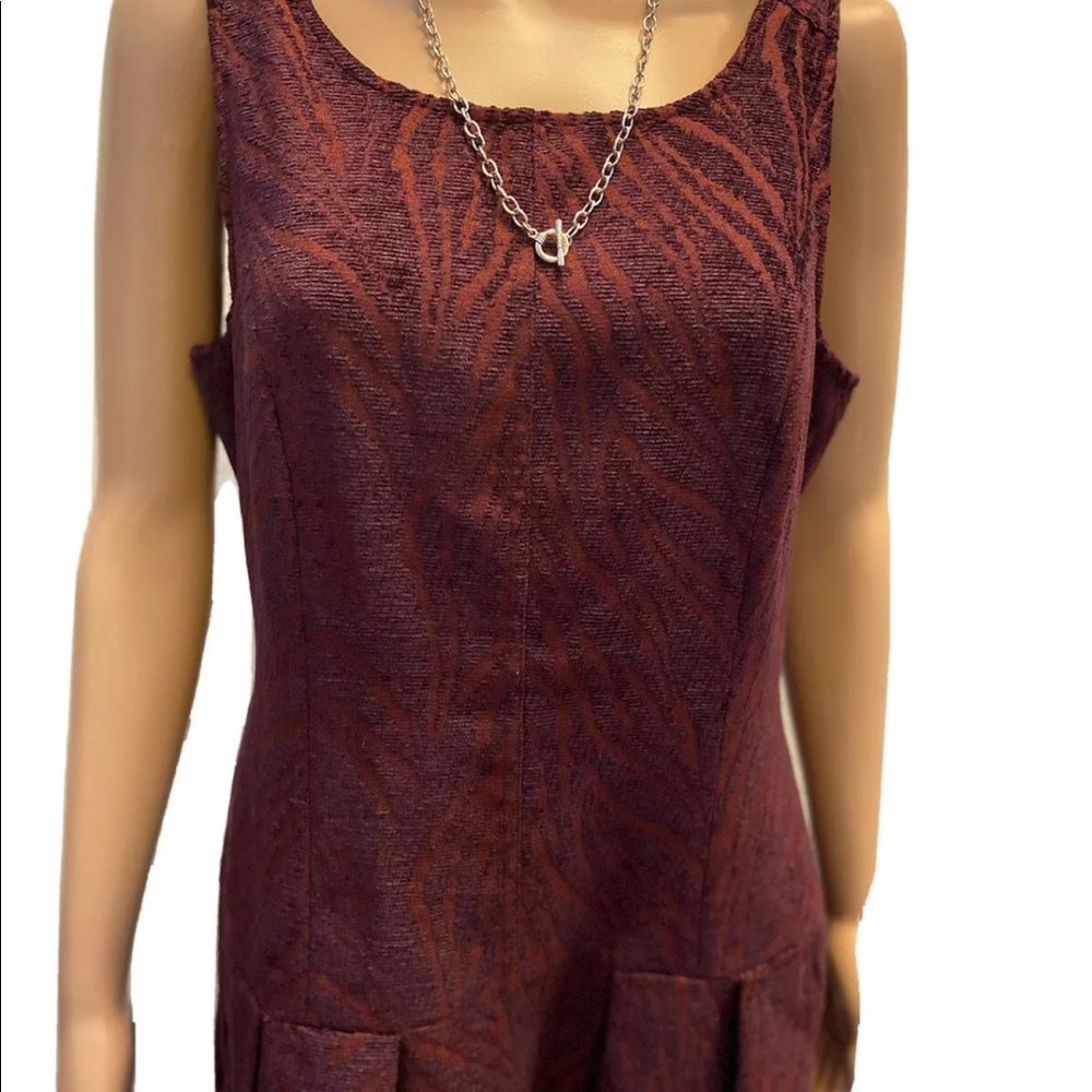 Free People, Sleeveless, Deep Red, Textured Dress with Pockets. Size 10